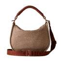 Borbonese Hobo Horseback Medium Beige/Tobacco 924860AT9995