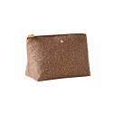 Borbonese Medium Beauty Case made of Recycled Nylon Beige/Marrone 932029I15994
