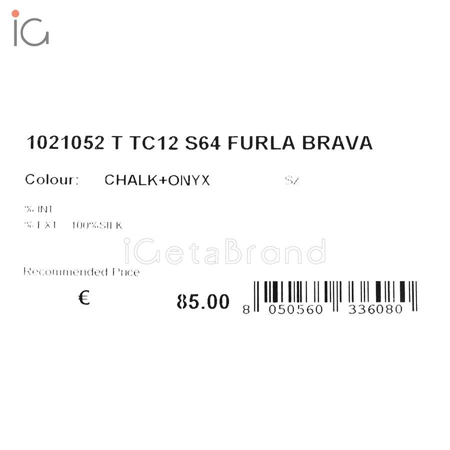 Furla Brava Bandeau Chalk/Nero TC12L25_S64000_CHN00