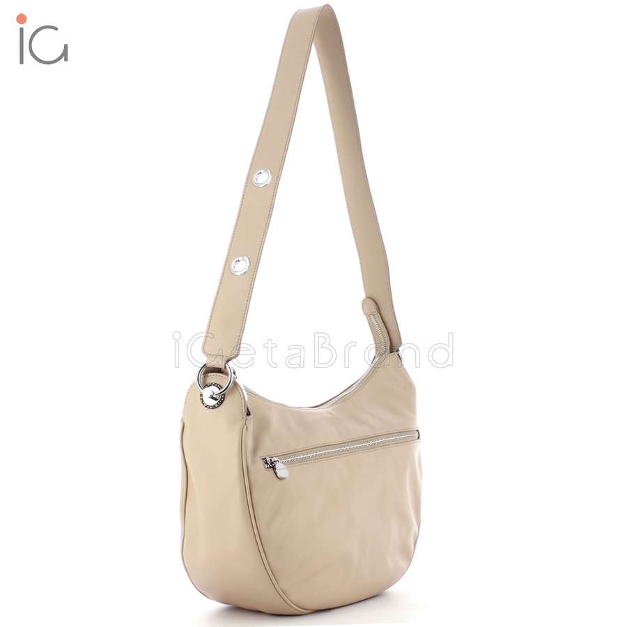 Borbonese Luna Bag Medium Beige/OP Naturale 954538G61U94