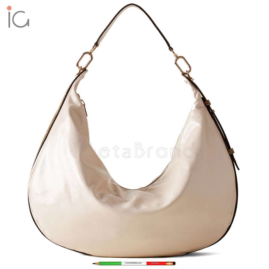 Borbonese Hobo Bag Oyster Large Cachemire Color/OP Naturale 923739I11Z77