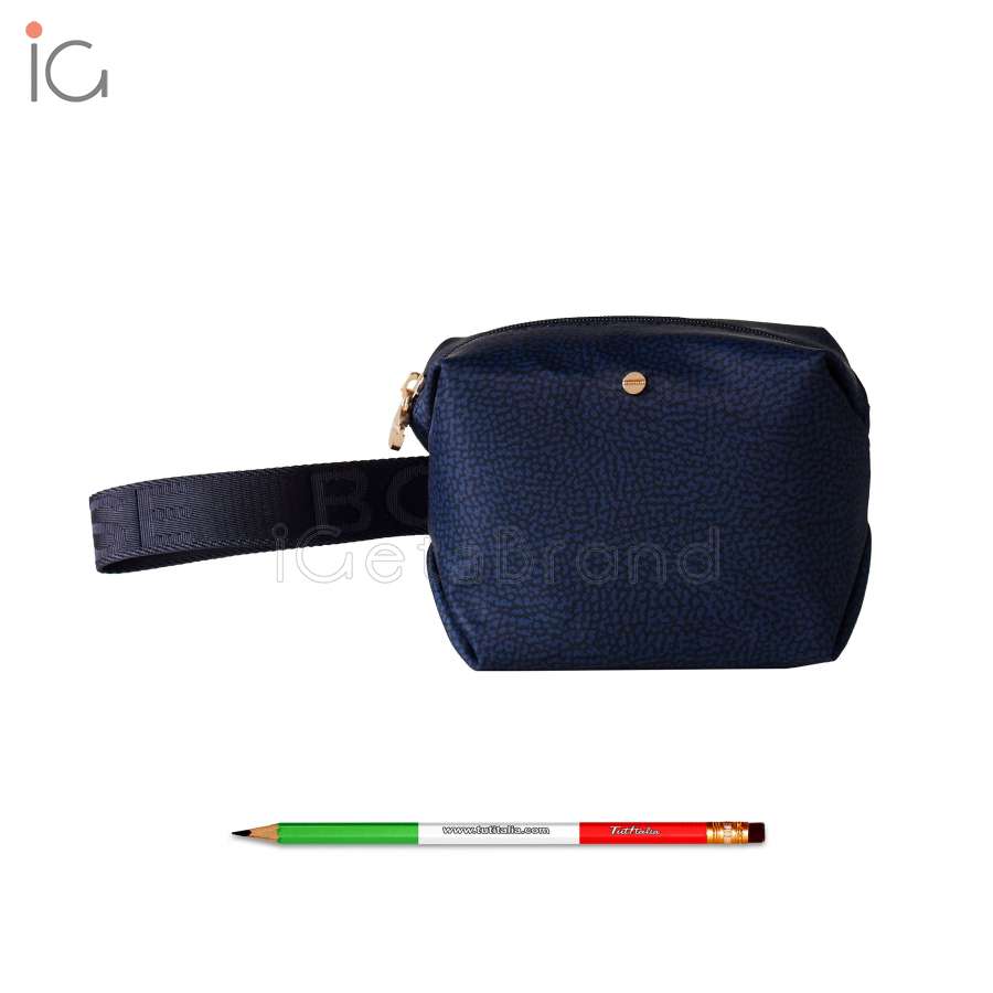 Borbonese Cosmetic Case Classica Small Blu 932025I15891