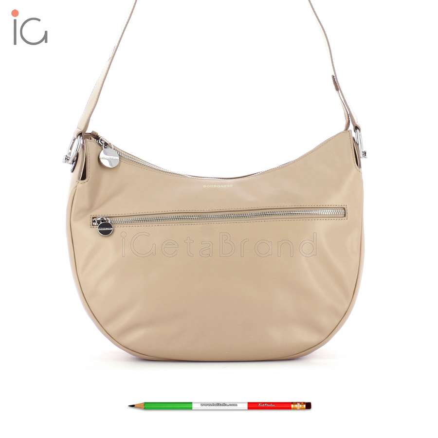 Borbonese Luna Bag Medium Beige/OP Naturale 954538G61U94