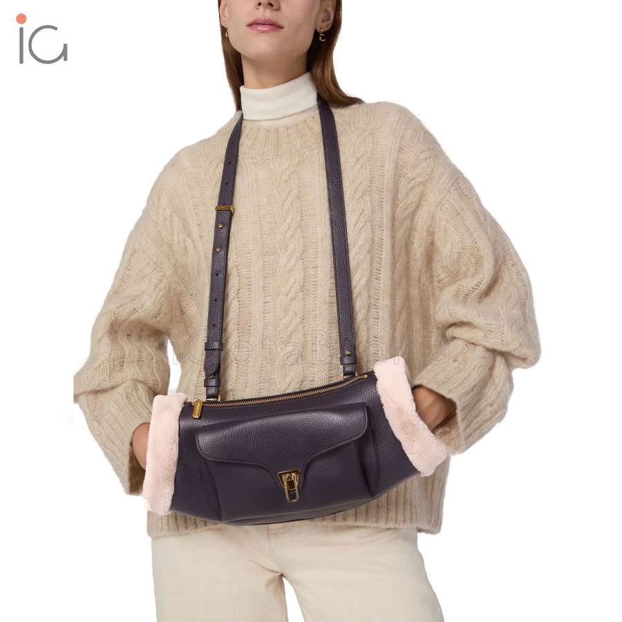 Coccinelle Beat Small Prune/Natural E1TDK150101644