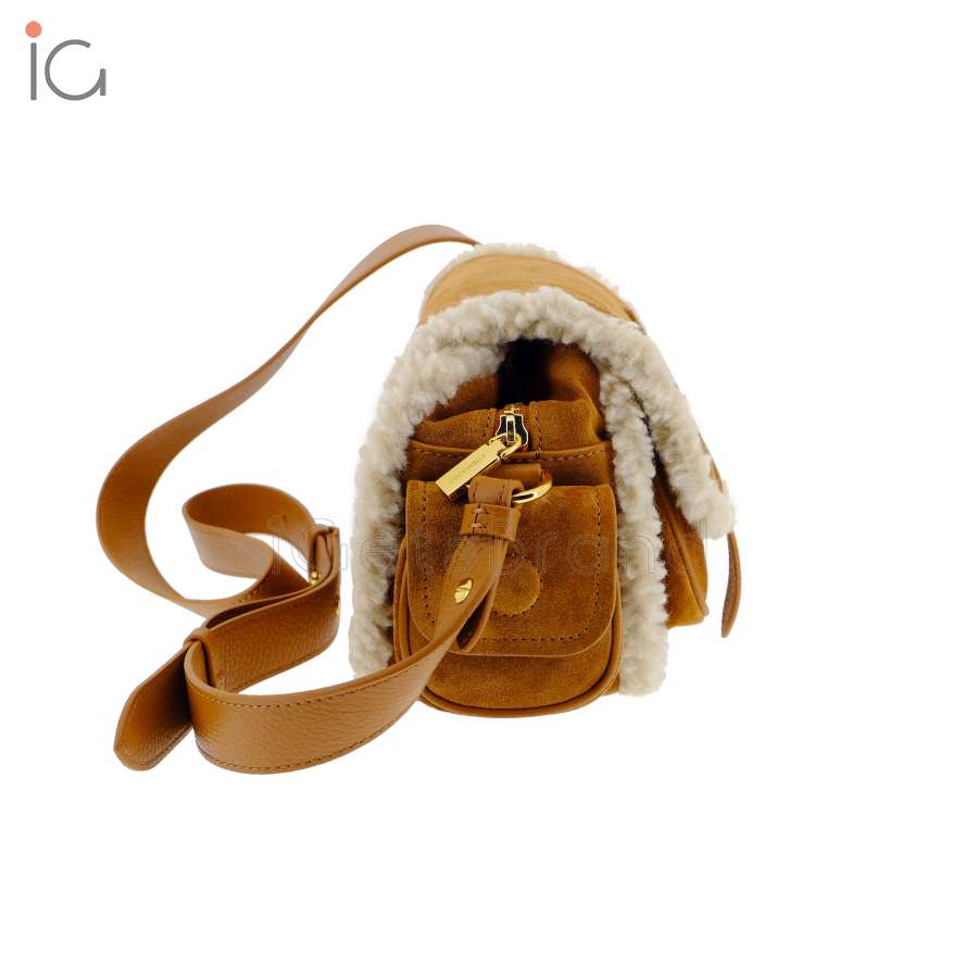 Coccinelle Campus Eco Shearling Natural/Cuir E1RFJ150201552