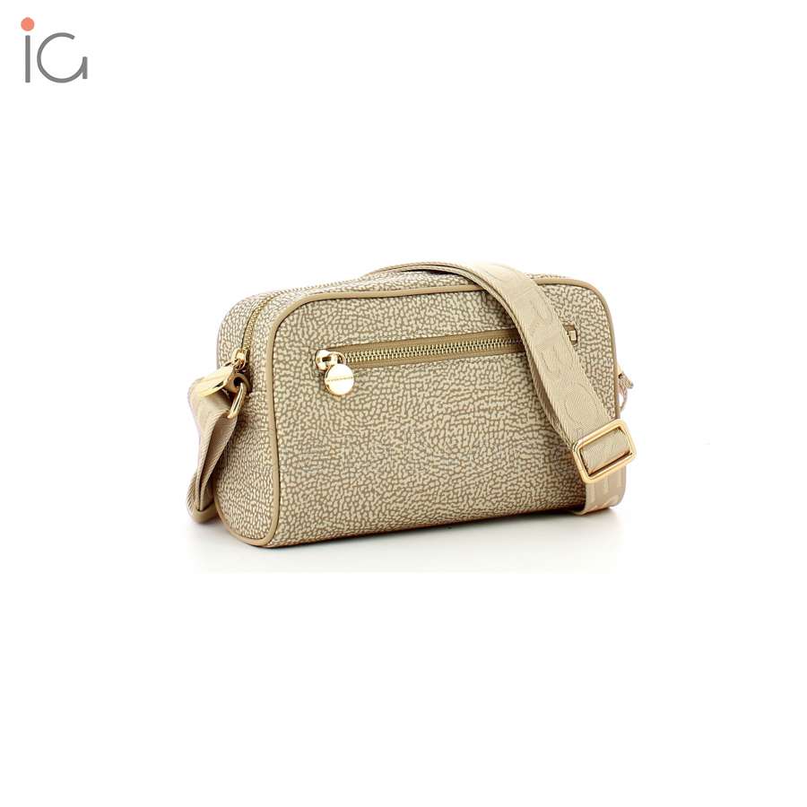 Borbonese Small Jet Camera Bag Sabbia 934115I15C75
